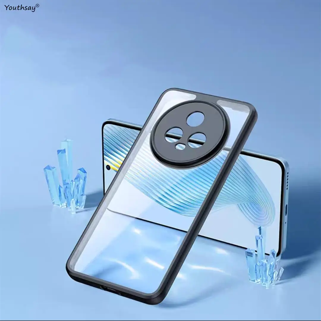 Funda transparente para Honor Magic 5 Pro, carcasa dura transparente para PC, TPU, borde trasero