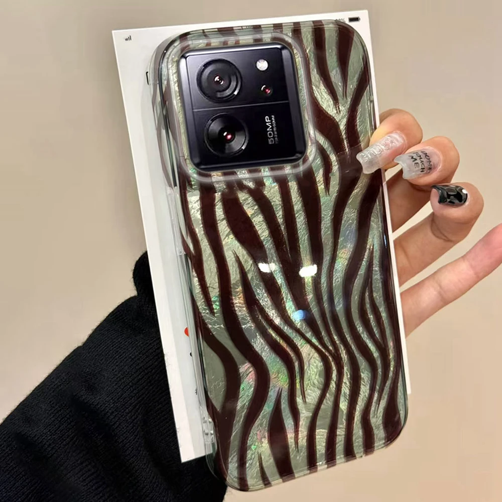 Funda de teléfono con estampado de leopardo y cebra INS para mujer y niña, funda para Xiaomi 13T 14T 11 Lite NE Poco X5 M6 Pro X6 X7 X3 Pro NFC C65 C61 M5S