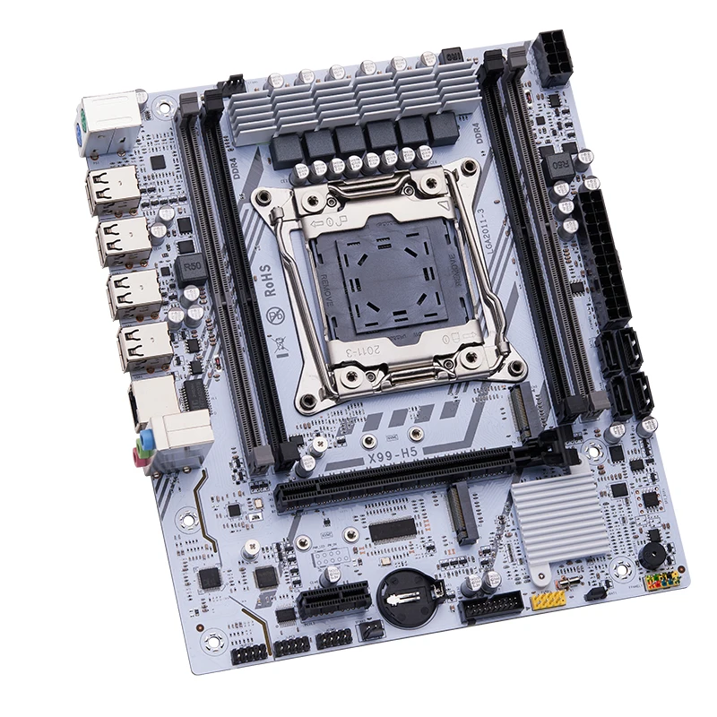 QIYIDA X99 Juego de placa base Xeon LGA2011-3 E5 2680 V4 2x8gb = 16GB DDR4 SATA PCI3.0 NVME M.2 X99H5 computadora para juegos - imagen 3