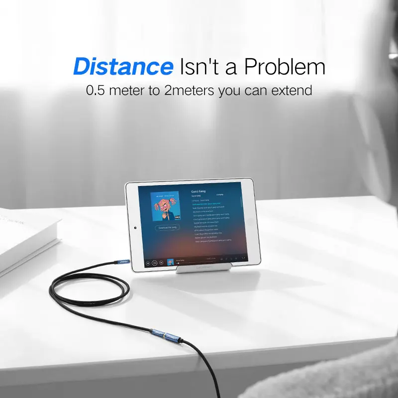 UGREEN-Cable de extensión macho a hembra de 3,5mm, adaptador de Audio estéreo con micrófono, Compatible con iPhone, iPad, teléfonos inteligentes y tabletas - imagen 4