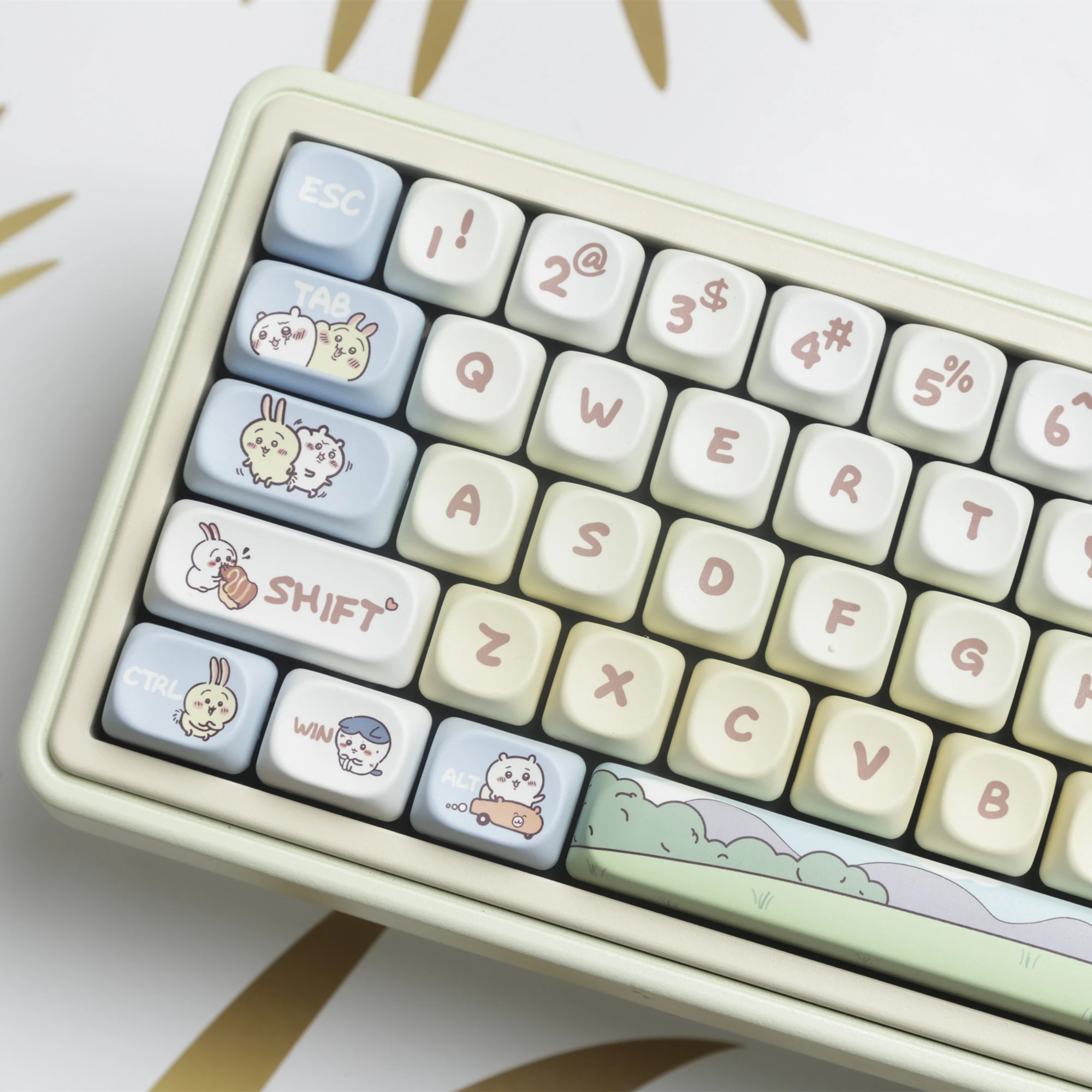 Juego de teclas de Kohachi para teclado mecánico Alice, accesorio con 144 teclas, PBT, MOA, DYE-SUB, Anime, 2.25U, 2.75U - imagen 2
