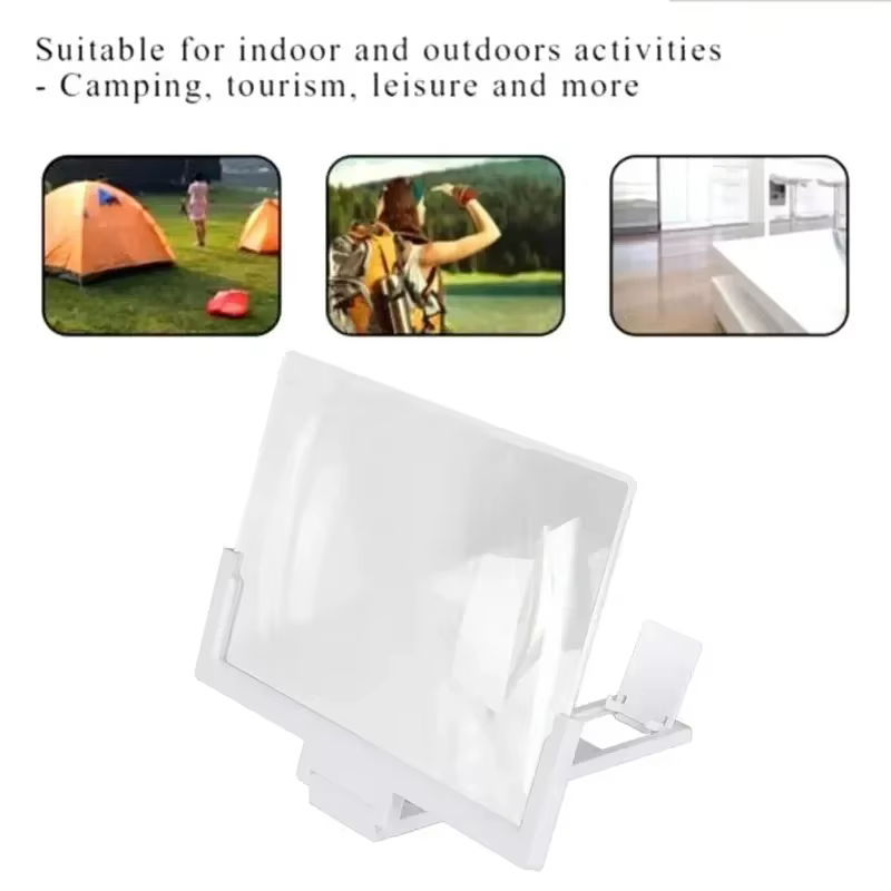 Lupa de pantalla de 12-14" para soporte de teléfono celular, ampliadora de pantalla de proyector, expansor para películas, vídeos y juegos - imagen 3