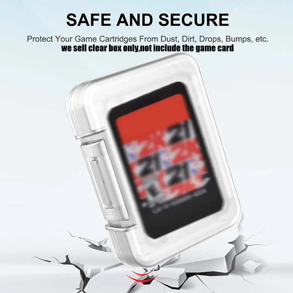 Mini funda protectora transparente de alta calidad para Switch Lite OLED Switch 2 NS, soporte de almacenamiento de tarjeta SD TF dedicado para juegos portátiles