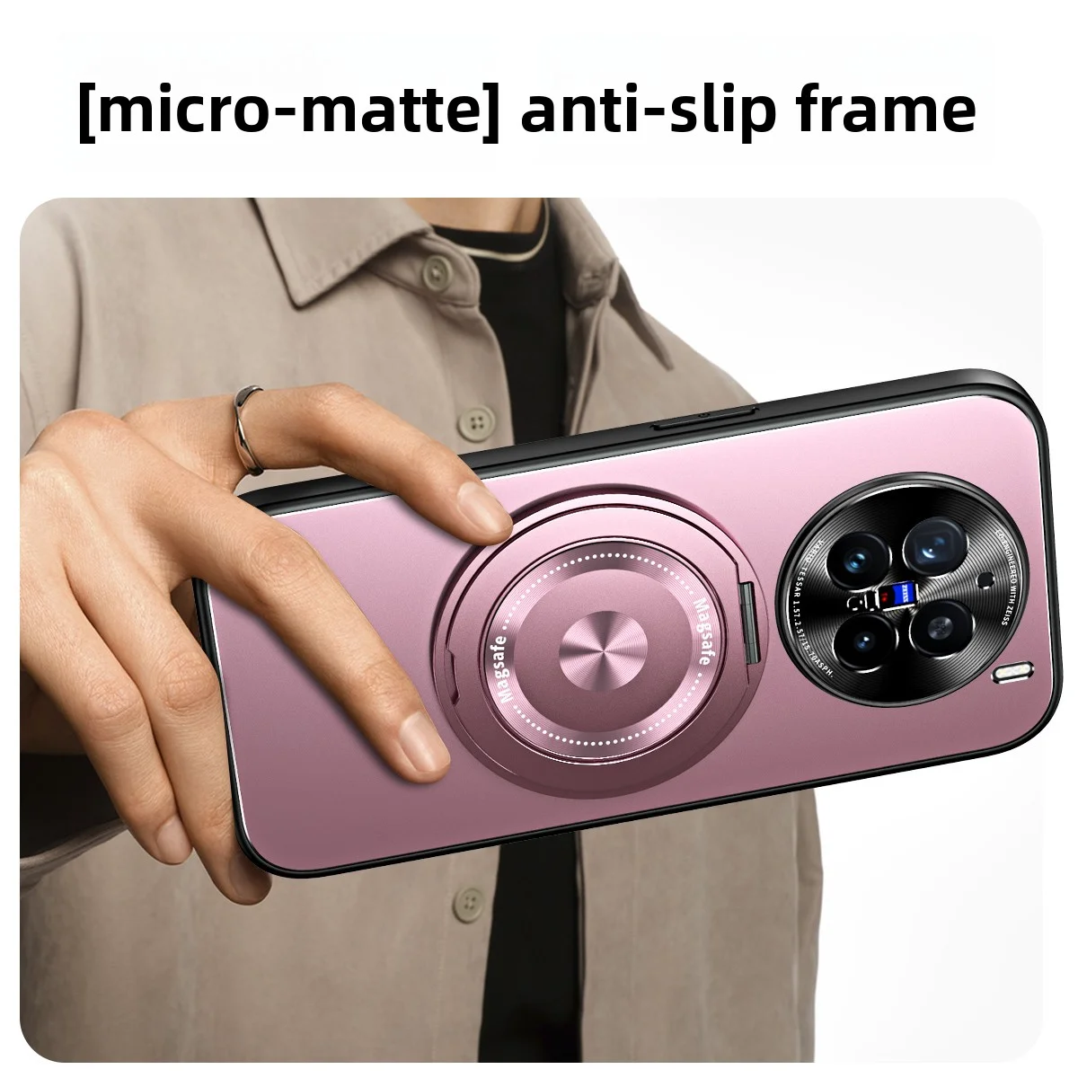 Para VIVO X300 Pro funda dura mate con anillo magnético MagSafe funda protectora trasera para VIVO X300 X200 Pro Mini X200S Shell - imagen 4