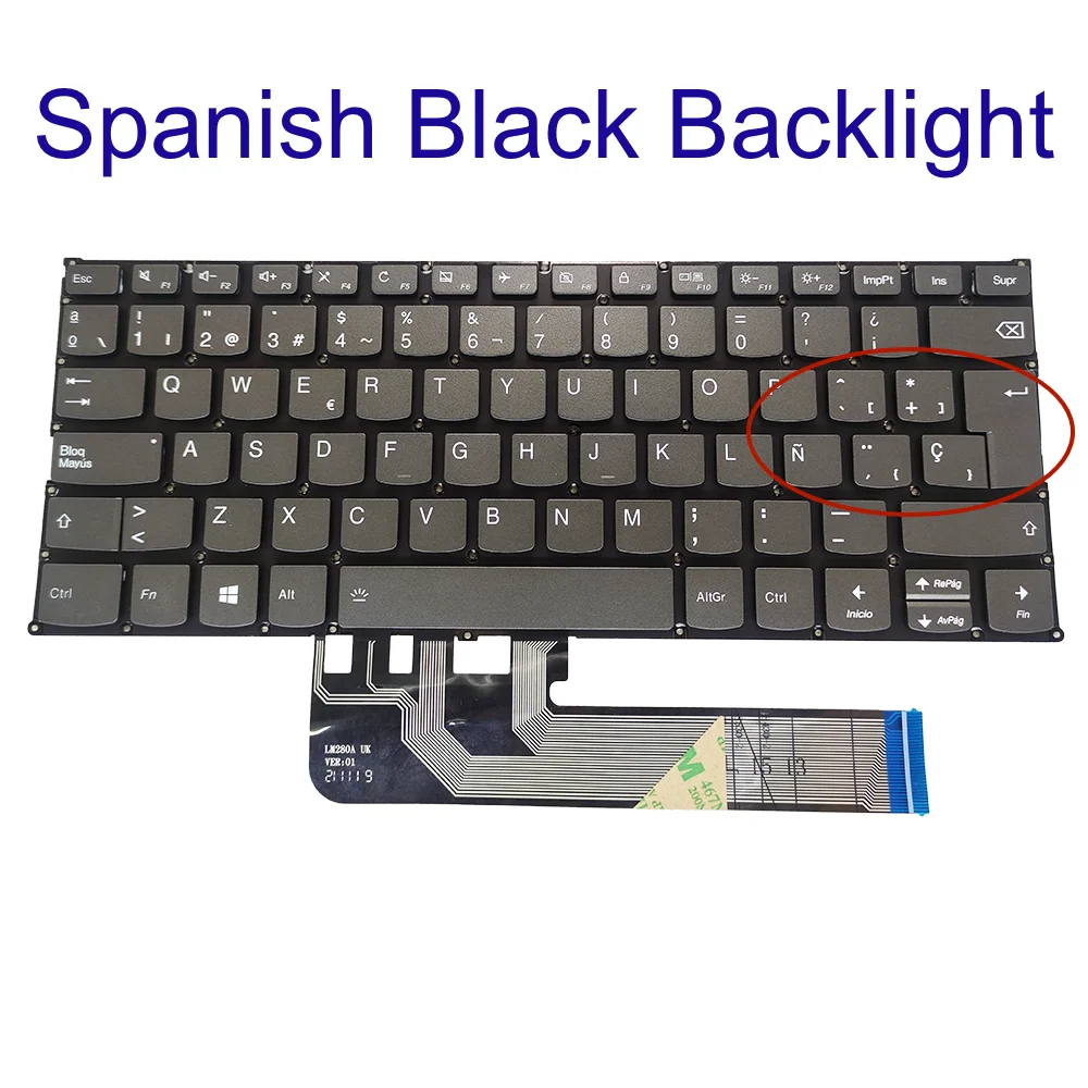 UK SP LA PT-BR FR Teclado retroiluminado para Lenovo Yoga 6-13 13ARE05 82FN 13ALC6 82ND Laptop IdeaPad Francés AZERTY Español Latino Nuevo - imagen 2