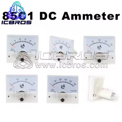 Amperímetro DC tipo puntero 85C1, 50uA, 100uA, 200uA, 300uA, 500uA