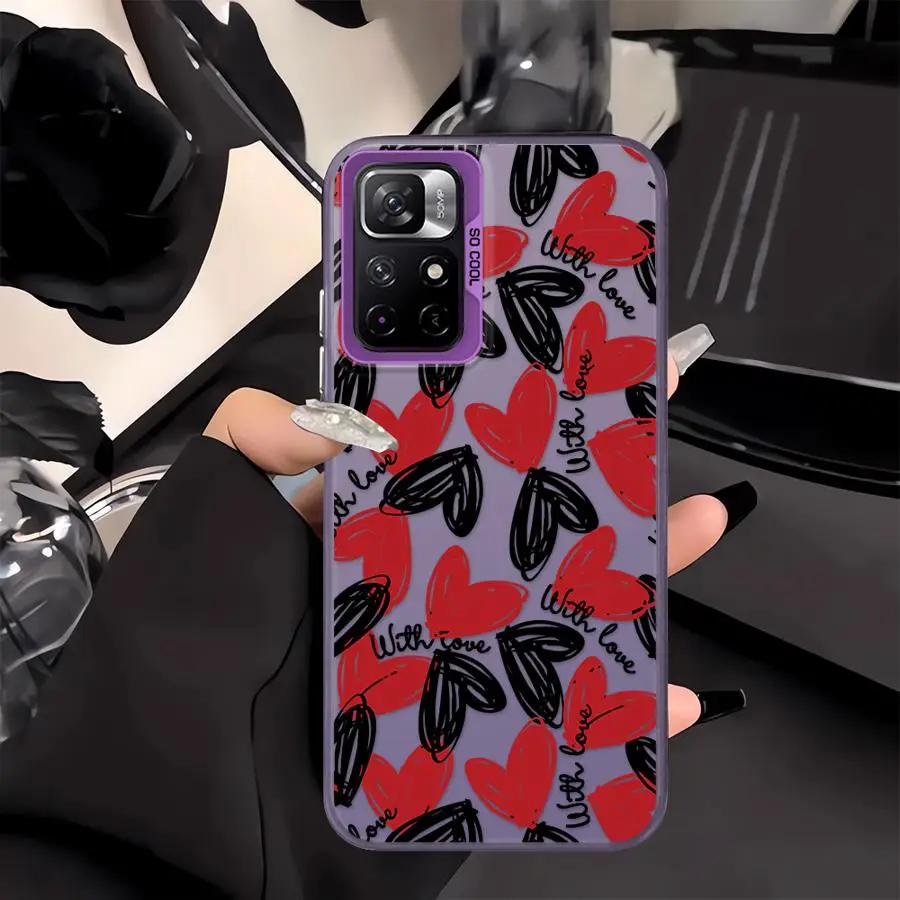 Funda trasera para teléfono Xiaomi Mi 11 Lite 12T Pro 13T Creative Love Heart - imagen 4