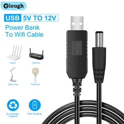 Cable USB de 5V a CC 9 V/12V WiFi a Powerbank, convertidor de refuerzo, 8DC, Cable convertidor de voltaje multifuncional para cámara de enrutador