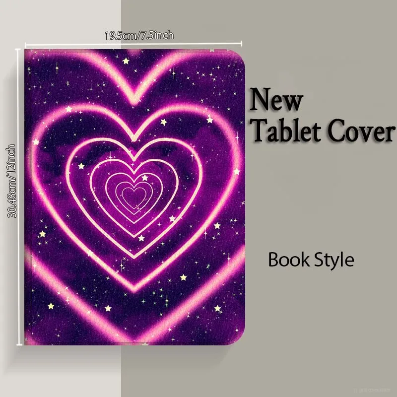 Patrón de diseño de corazón púrpura para Lenovo Xiaoxin Pad Pro Tab M10 K10 Plus 3.a generación Y700 11 11,2 11,5 12,7 8,8 pulgadas funda para tableta - imagen 5