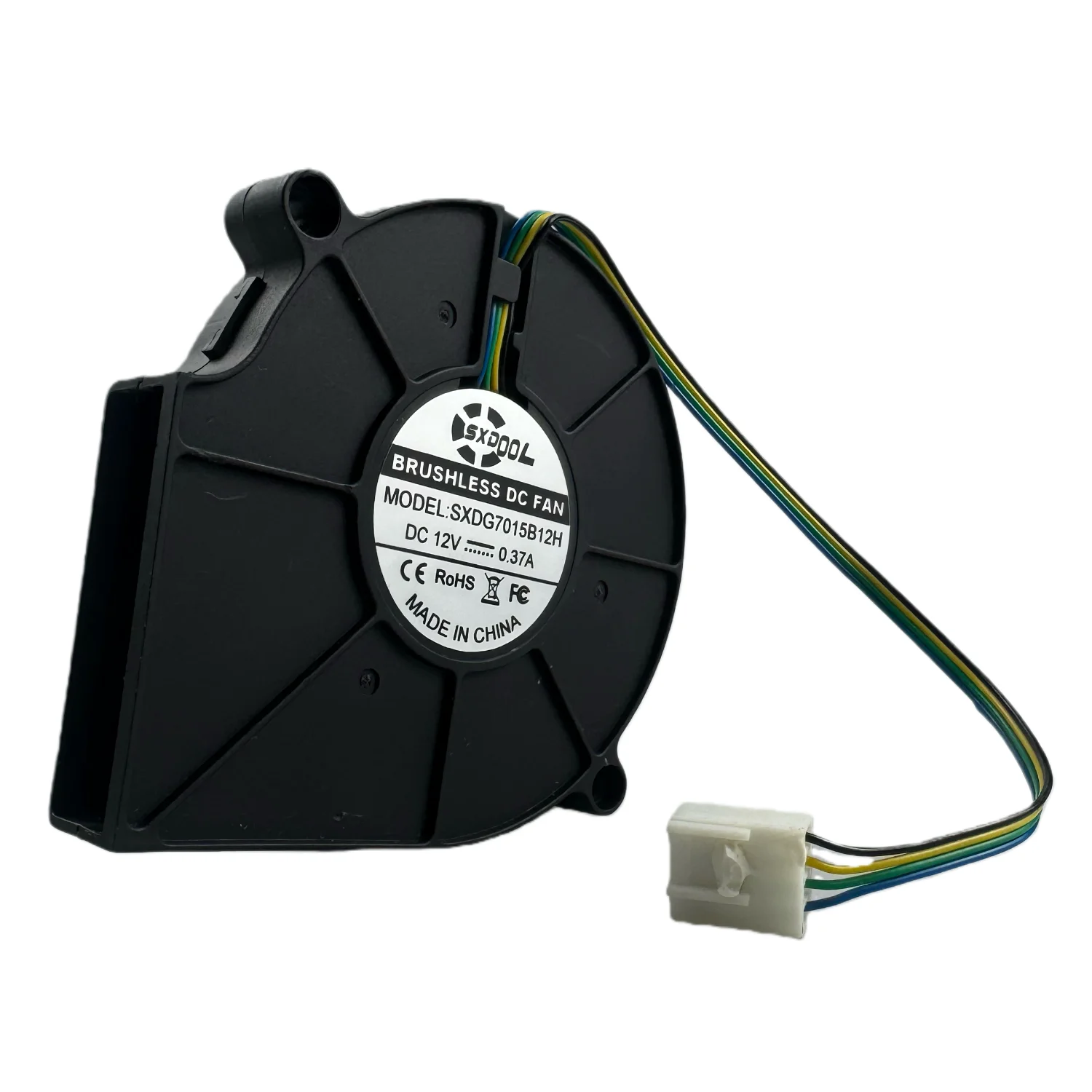 75mm X 15mm 7515 ventilador Turbo DC 12V 4 pines PWM doble bola alto flujo de aire ventilador de refrigeración de escape lateral para 1U servidor PC DIY