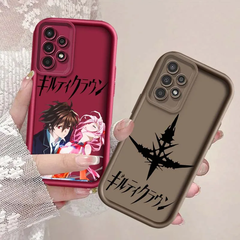 Funda con Logo de Anime Guilty Crown para Samsung Galaxy A04E A04 A04S A05 A06 A10S A11 A12 A13 A14 A15 A16, funda de teléfono con escalera ocular