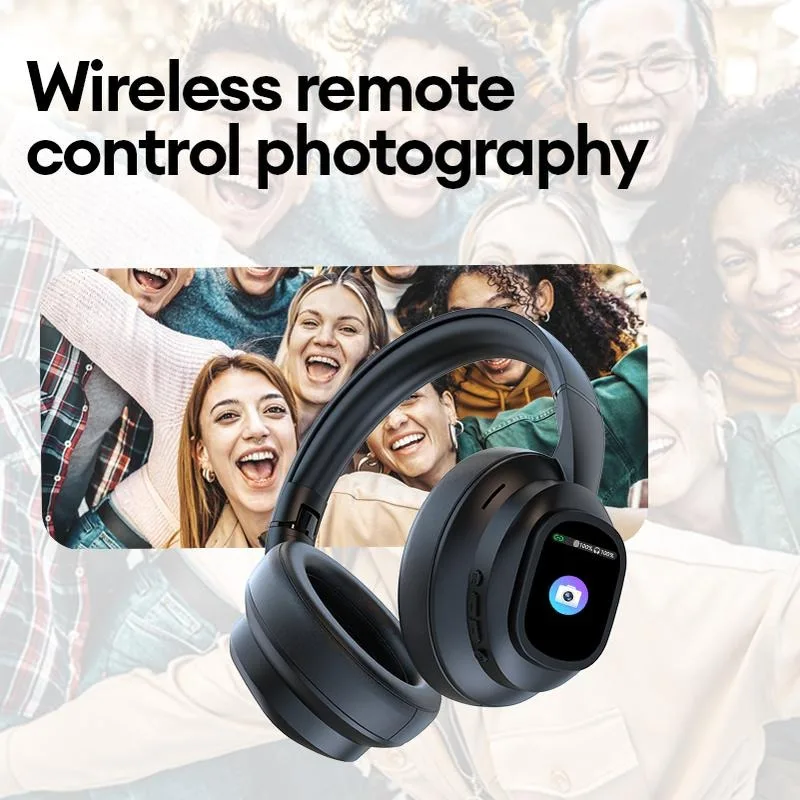 AI LCD pantalla táctil Shock Bass auriculares sonido HIFI auriculares inalámbricos Bluetooth ANC reducción de ruido auriculares para jugadores con micrófono HD - imagen 5