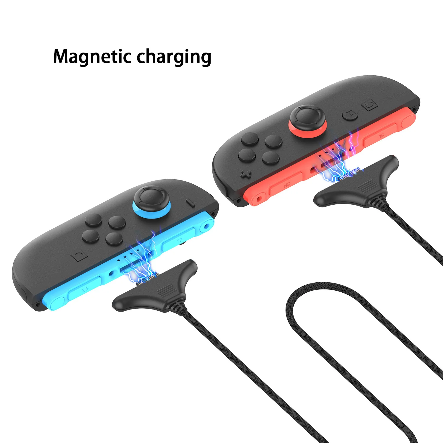 Paquete de 2 cables de carga magnéticos de 3 metros compatibles con Switch 2, cargador Joypad Dual para Cables de carga de agarre izquierdo y derecho de N-S 2 - imagen 3