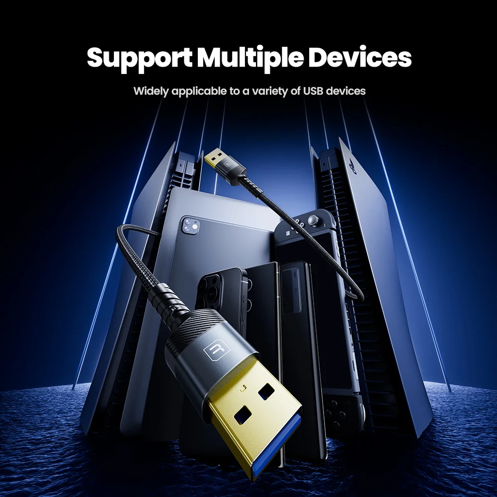 Toocki UBS 3,0 Cable de extensión USB-A Cable macho a macho extensor USB 3,0 para TV Box PC radiador disco duro cámara Cable de datos - imagen 4