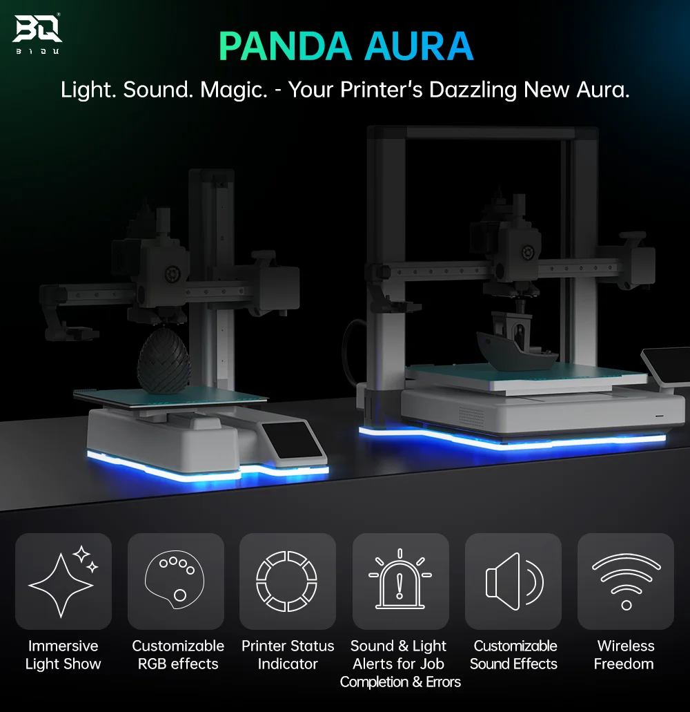 BIQU Panda Aura espectáculo de luz RGB y sonido personalizable indicador de estado de la impresora alertas de luz de sonido para Bambu Lab A1 A1 MINI - imagen 3