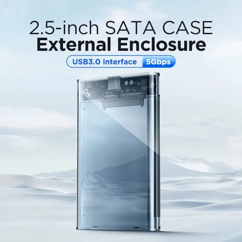 Caja HDD de 2,5 pulgadas SATA a USB 3,0, carcasa de disco duro para disco SSD, caja HDD USB C 3,1 Gen 2, carcasa HD externa - imagen 2