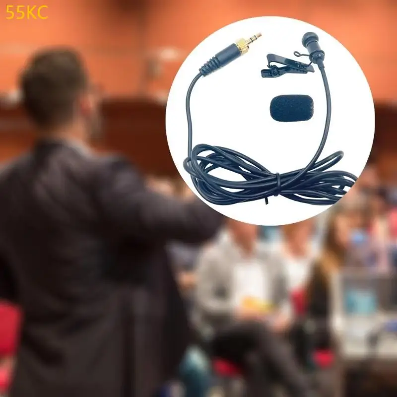 Micrófono clip-encadenado PVC MIC 55kc duradero 3.5 mm con fuerte capacidad anti interferencia y clip flexible - imagen 3