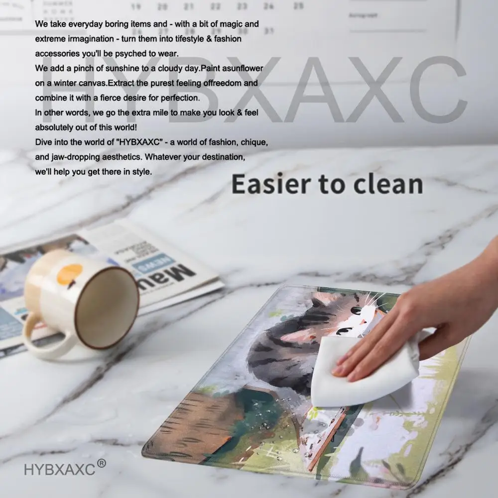 Accesorios de escritorio bonitos, alfombrilla de ratón rosa con dibujos animados, alfombrilla de ratón Overlock para juegos, alfombrilla antideslizante para ratón, alfombrilla mejorada para ordenador portátil - imagen 3