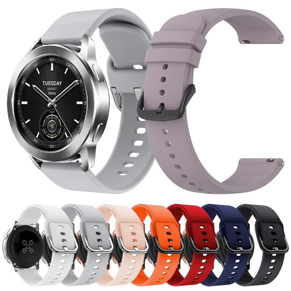 Correa de silicona para Xiaomi Watch S3, pulsera deportiva Mi Watch 2 Pro, Color 2, S1 Active, S2 42 46mm, accesorios de banda, 20mm, 22mm