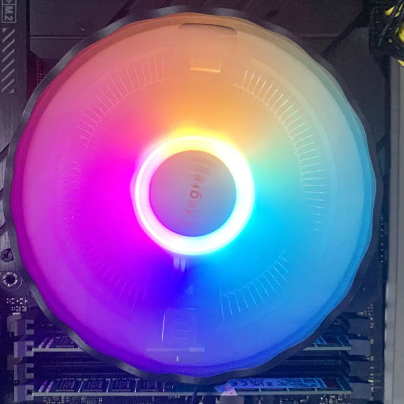 Enfriador de aire de CPU X99 RGB, radiador de procesador de PC de 3 pines para Intel 775 1150 1151 1155 1156 1200 1700 AM3 AM4 AM2 X79 2011, ventilador de refrigeración - imagen 3