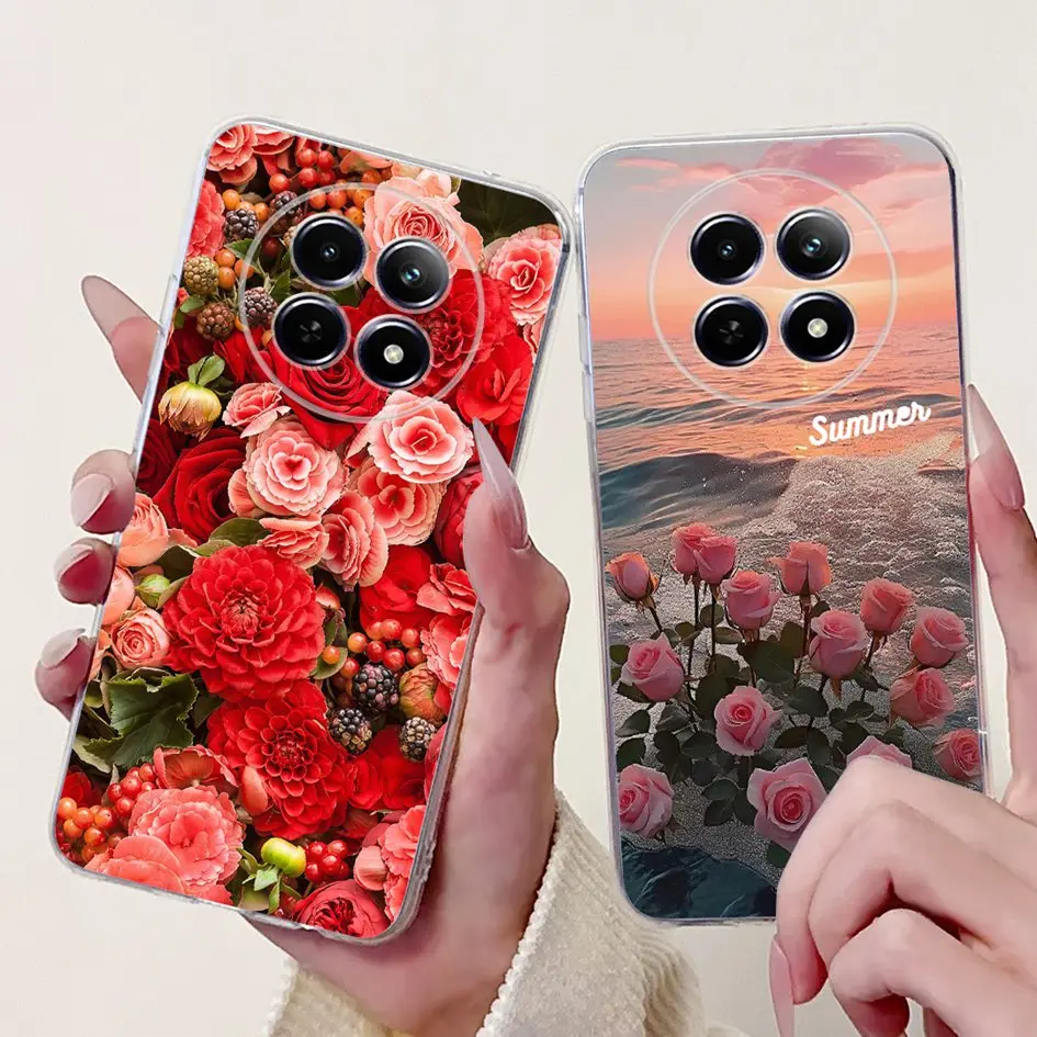 Para Realme 12X 12 5G funda RMX3999 lindo gato dibujos animados funda trasera de silicona suave para Realme 12 Pro + parachoques Realme12 12 Pro Plus Coque - imagen 5