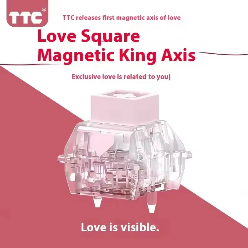 ‌ Interruptor magnético TTC Love Heart: 1er interruptor de teclado con temática de amor, sensación táctil romántica y seguimiento hinchable para juegos