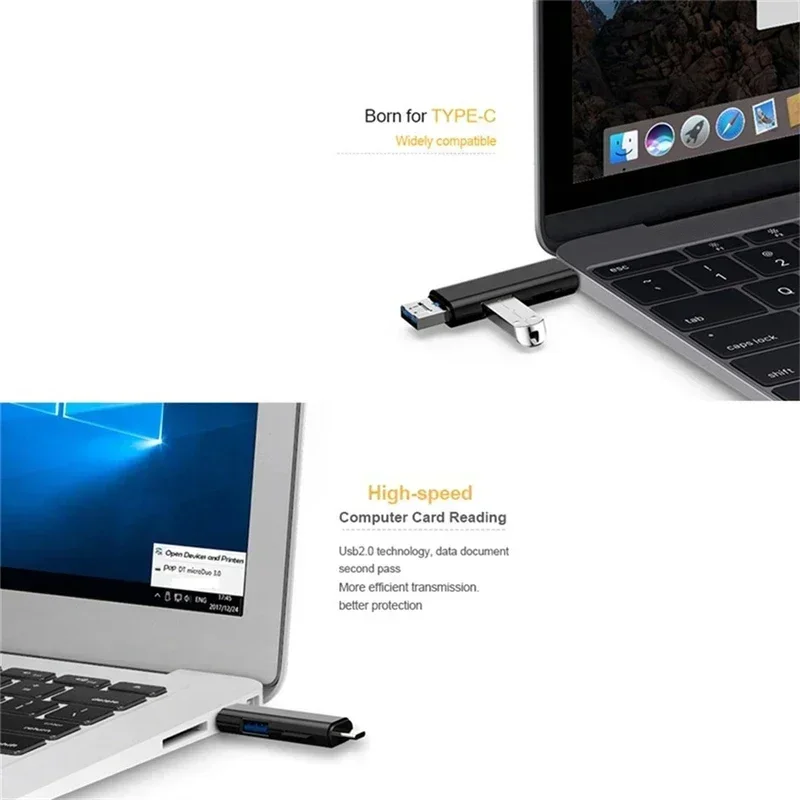 5 en 1 multifunción USB 2,0 tipo C USB Micro USB SD TF lector de tarjetas de memoria para teléfono Android ordenador Dock OTG tipo C adaptador - imagen 5