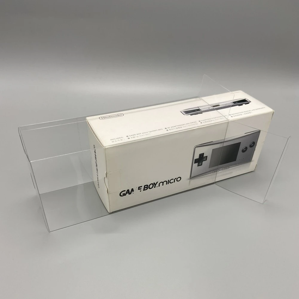 Protector de caja transparente para Nintendo Game Boy MICRO/GBM, cajas coleccionables, almacenamiento TEP, carcasa de juego, estuche de exposición transparente