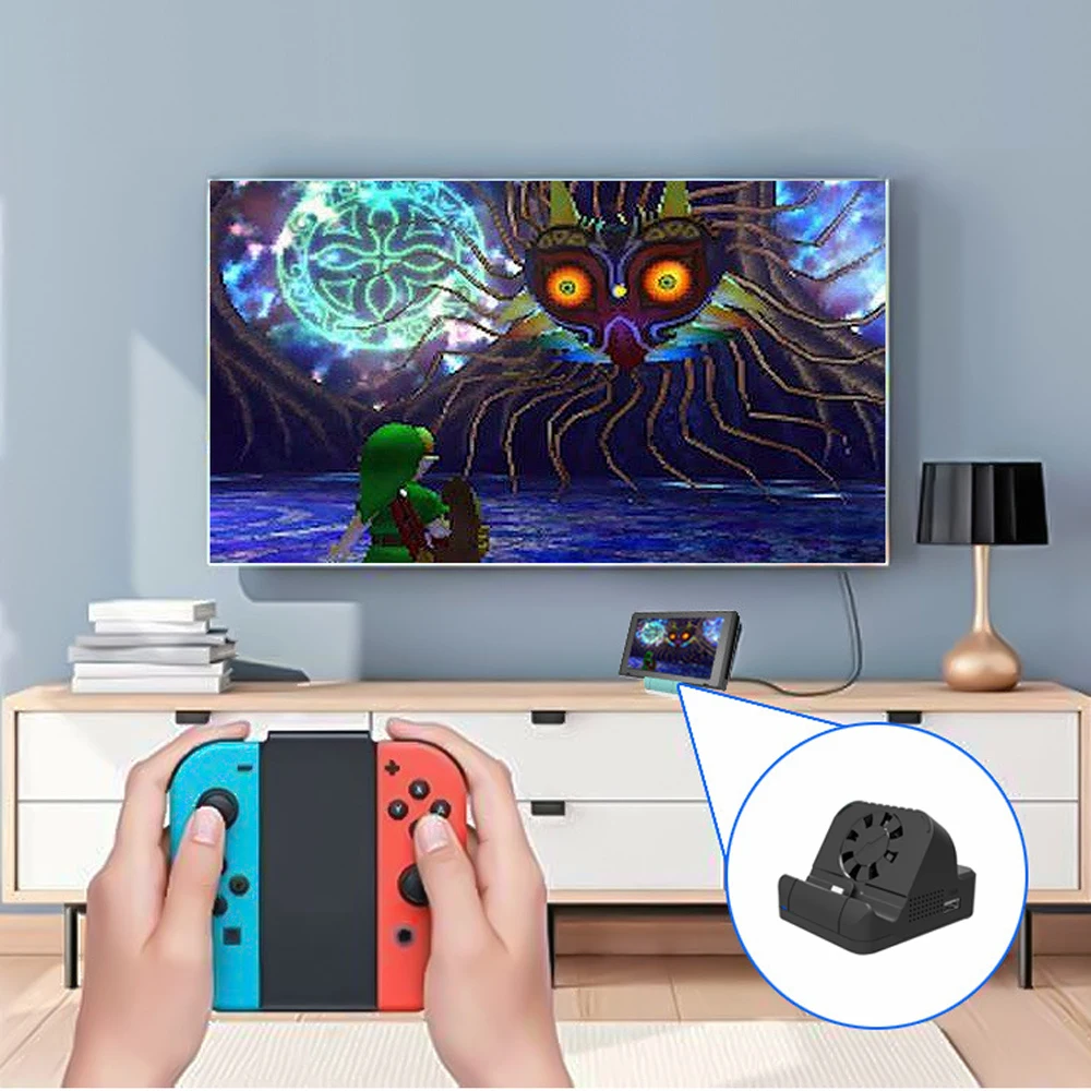 Soporte de base de carga multifunción de alta calidad para Switch NS HD ventilador de refrigeración proyección TV base convertidora de vídeo de carga - imagen 2