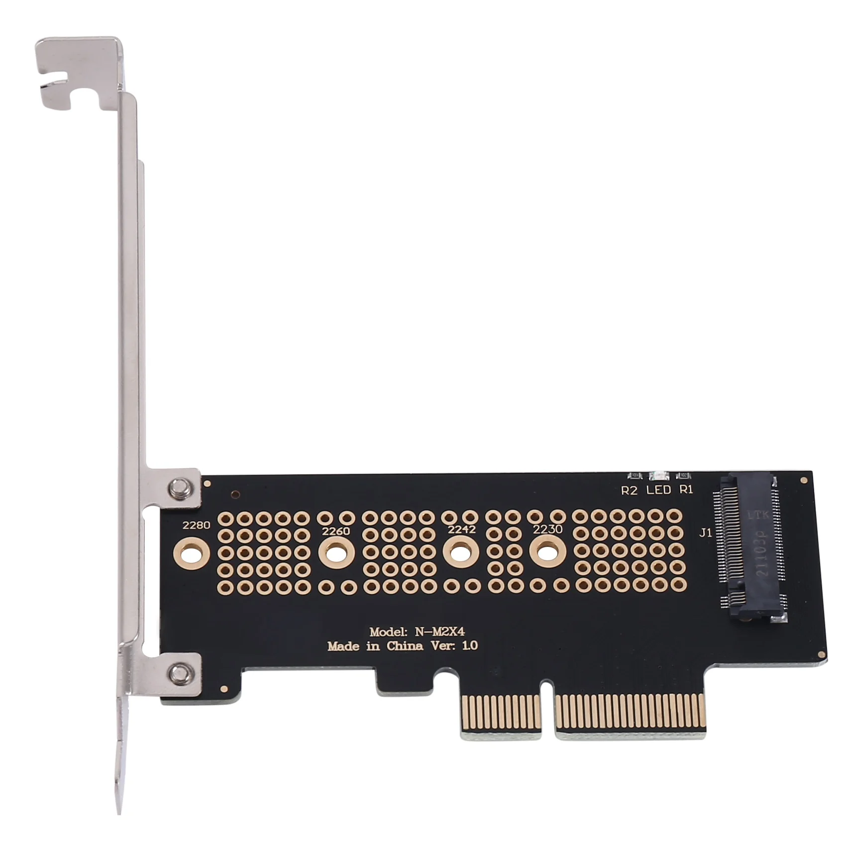 Adaptador de tarjeta elevadora M.2 NVME SSD NGFF a PCIE 3,0 X4, compatible con 2230, 2242, 2260, 2280, tamaño NVMe M.2 SSD - imagen 2