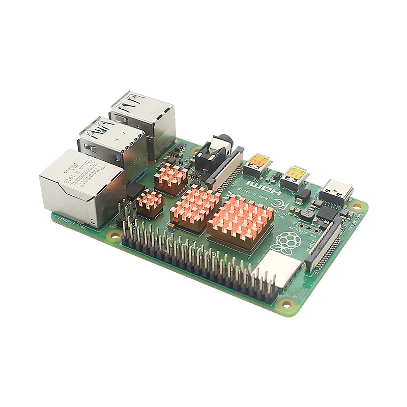 4 unids/set disipador de calor de cobre puro para Raspberry Pi 4B Kit enfriador disipador de calor almohadilla de refrigeración pasiva radiador para refrigeración Raspberry Pi 4 B - imagen 3