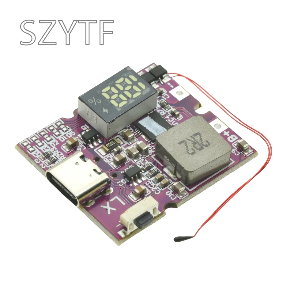 Banco de energía de 22,5 W, módulo de banco de energía móvil de carga rápida bidireccional para placa de cargador de batería de litio compatible con PD/QC2/3,0 QC4 + - imagen 3