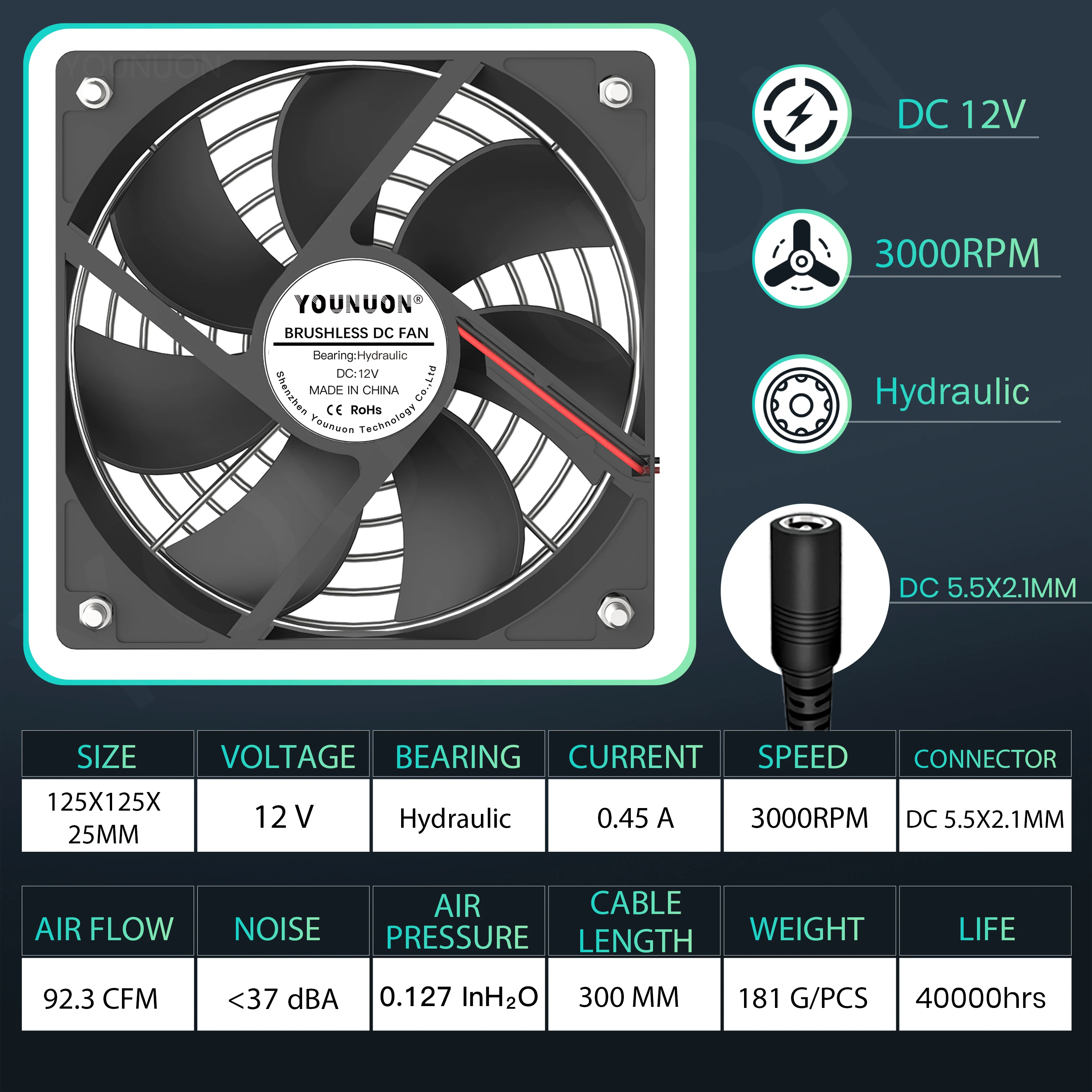 12V Fluid DC 3000RPM