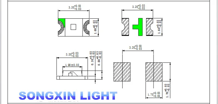 100 Uds 1206 SMD LED blanco Moore luz roja exterior azul amarillo verde naranja cálido rosa púrpura Kit surtido de diodos Uv emisores - imagen 3