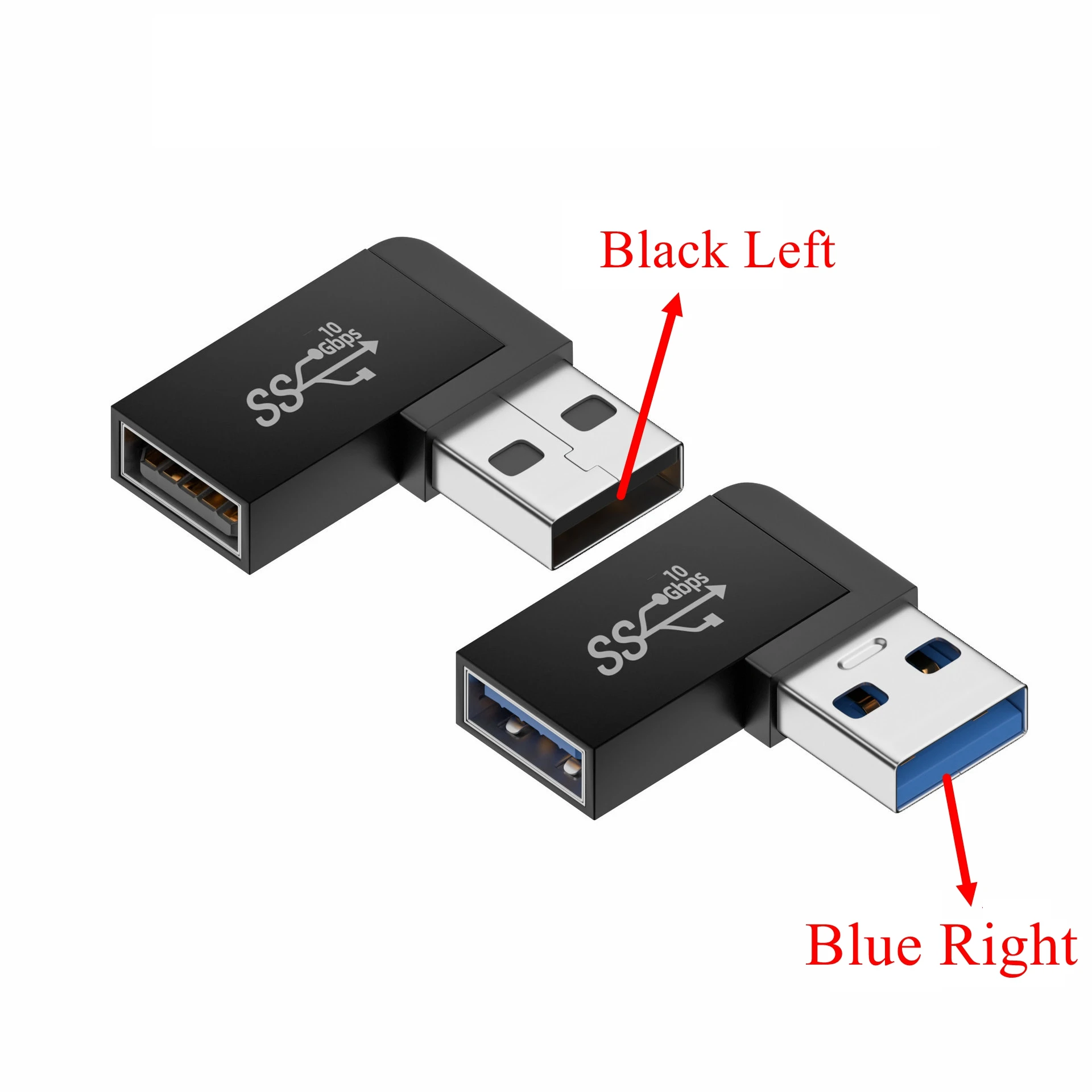 Adaptador USB 3.0 Angular Macho-Hembra 10Gbps - imagen 4