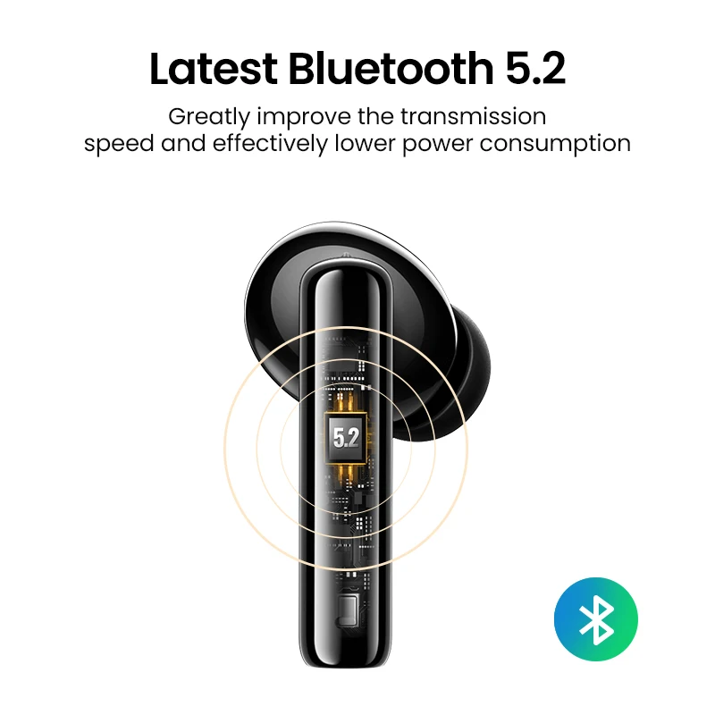 UGREEN-auriculares inalámbricos HiTune T3 ANC con Bluetooth 5,2, dispositivo de audio con cancelación activa de ruido, micrófono, manos libres para teléfono - imagen 4