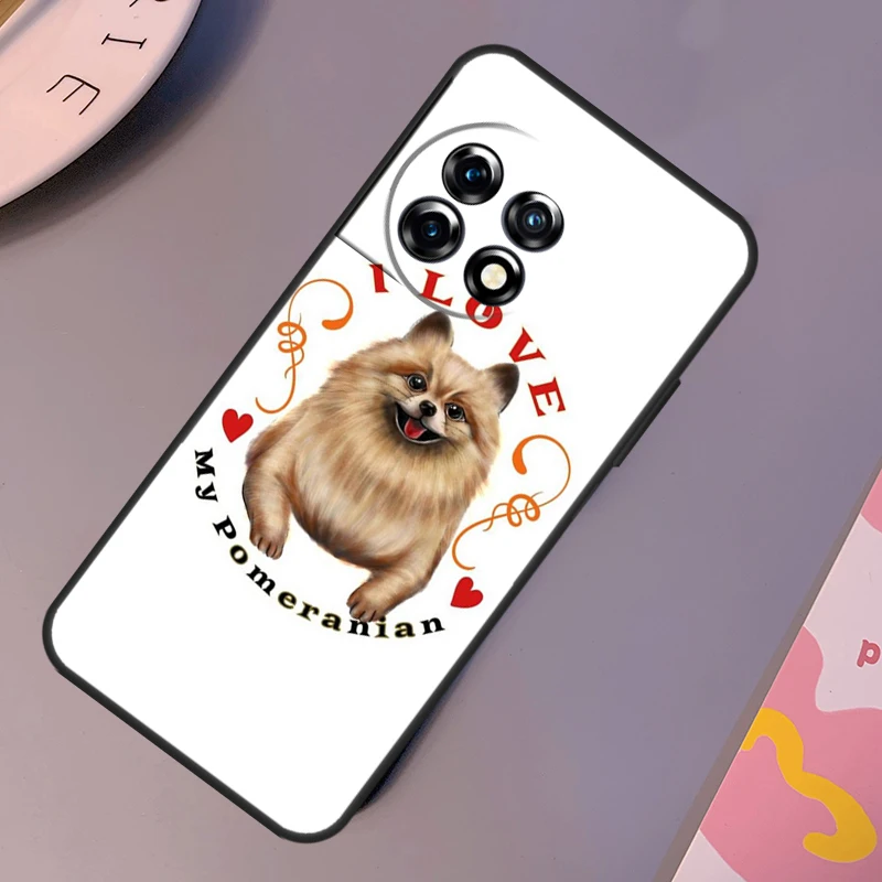 Funda de perro de acuarela Pomerania para OnePlus 12R 10T 10R 9RT 9 10 Pro OnePlus 12 11 Nord 3 2T CE 2 Lite N20 N10 - imagen 4