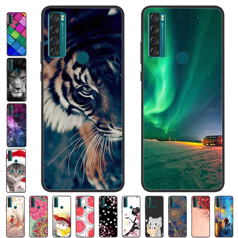 Protector de parachoques para TCL 20 SE, funda trasera de silicona suave, TCL20SE, TCL 20 SE, T671H, T671F