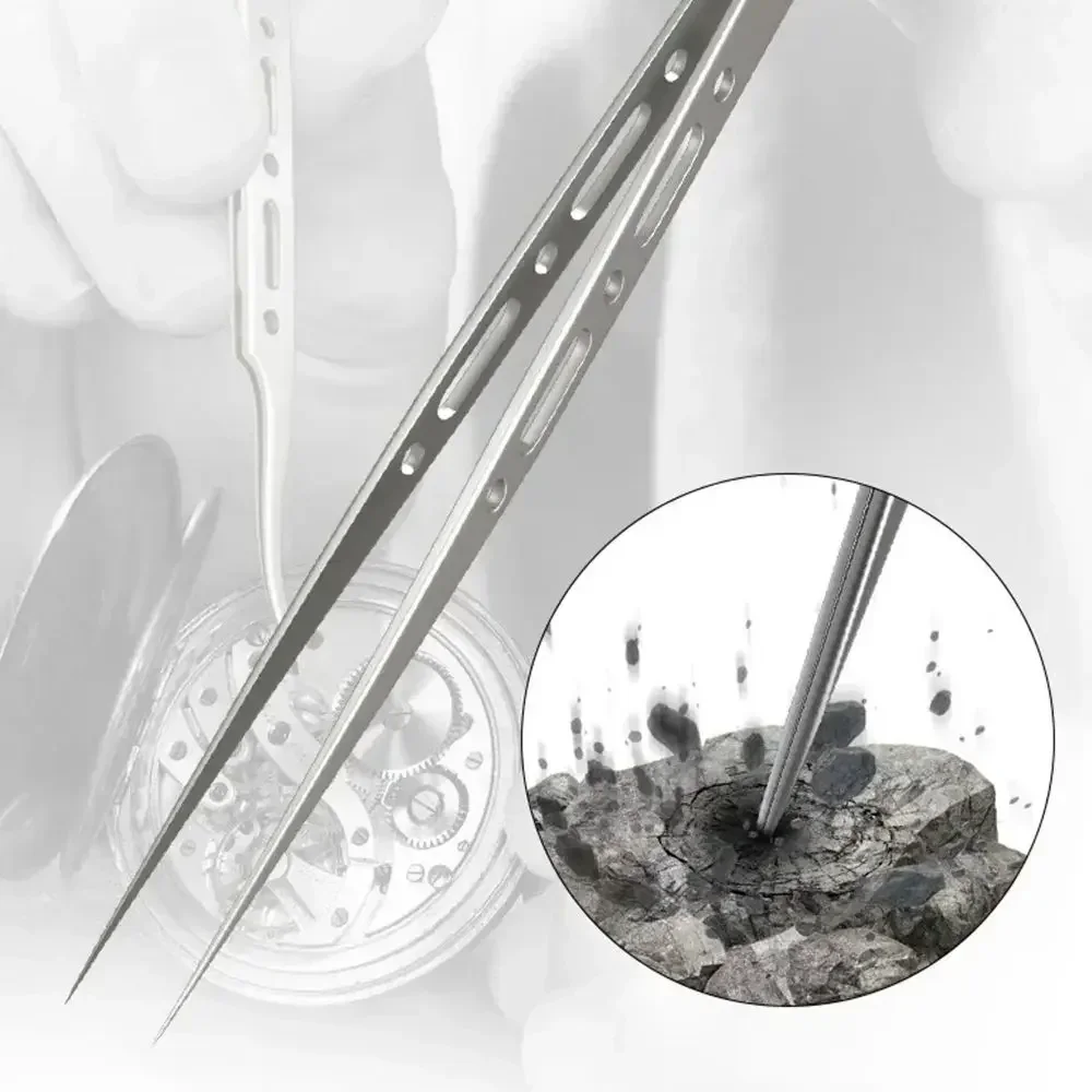 Pinzas mecánicas para reparación de teléfonos móviles, GAN-15, cable volador, antimagnético, componentes de precisión, Clip de punta fina, huella dactilar, GAN-11 - imagen 4