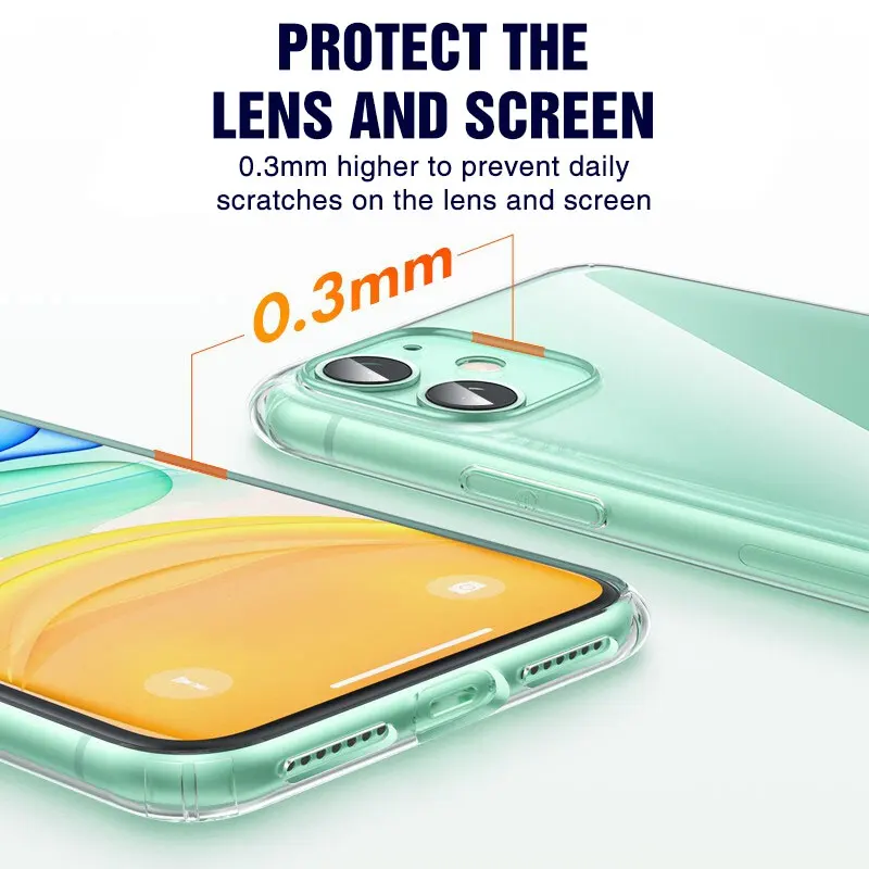 Funda transparente de silicona para iPhone, carcasa suave para Apple 11 Pro Max, 11, 12, 13 mini, 14, 15 Pro, XS Max, X, XR, 7, 8 Plus, SE, 2020 - imagen 4