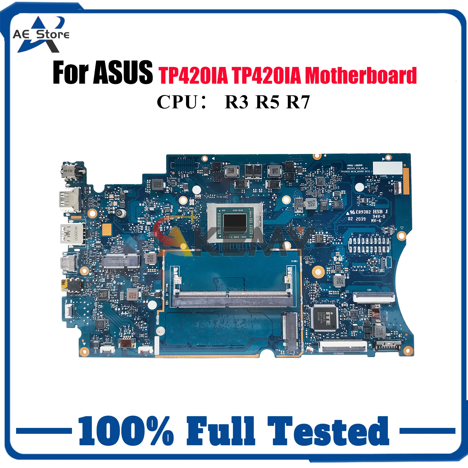 Placa base para ordenador portátil TP420IA para ASUS VivoBook Flip TP420I TP420IA placa base para portátil con CPU R3 R5 R7 100% pruebas OK envío rápido