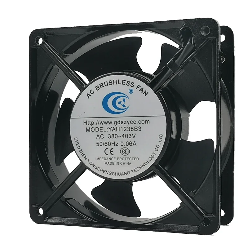 Genuino nuevo ventilador de refrigeración AC ventilador sin escobillas YAH1238B3 380v-403v 0.06a 1 - imagen 3
