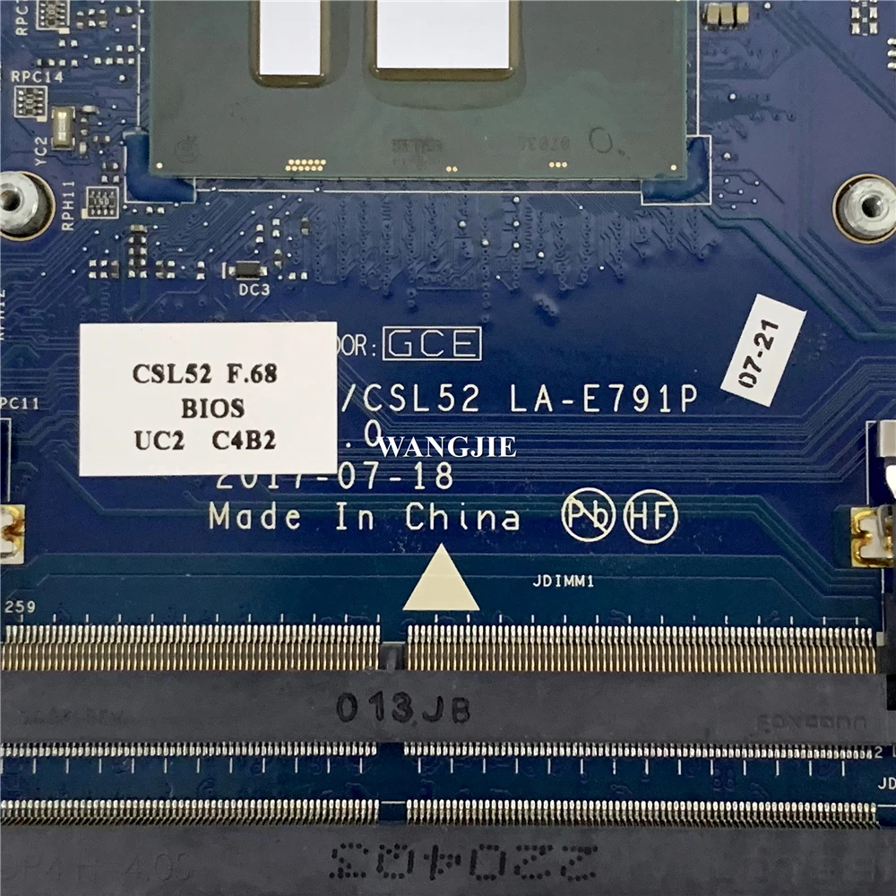 CSL50 CSL52 LA-E791P para HP 250 G6 15-BS placa base de computadora portátil SR2UW I3-6006U 520 2GB GPU 926250 -001 926250 -501 926250 -601 - imagen 3