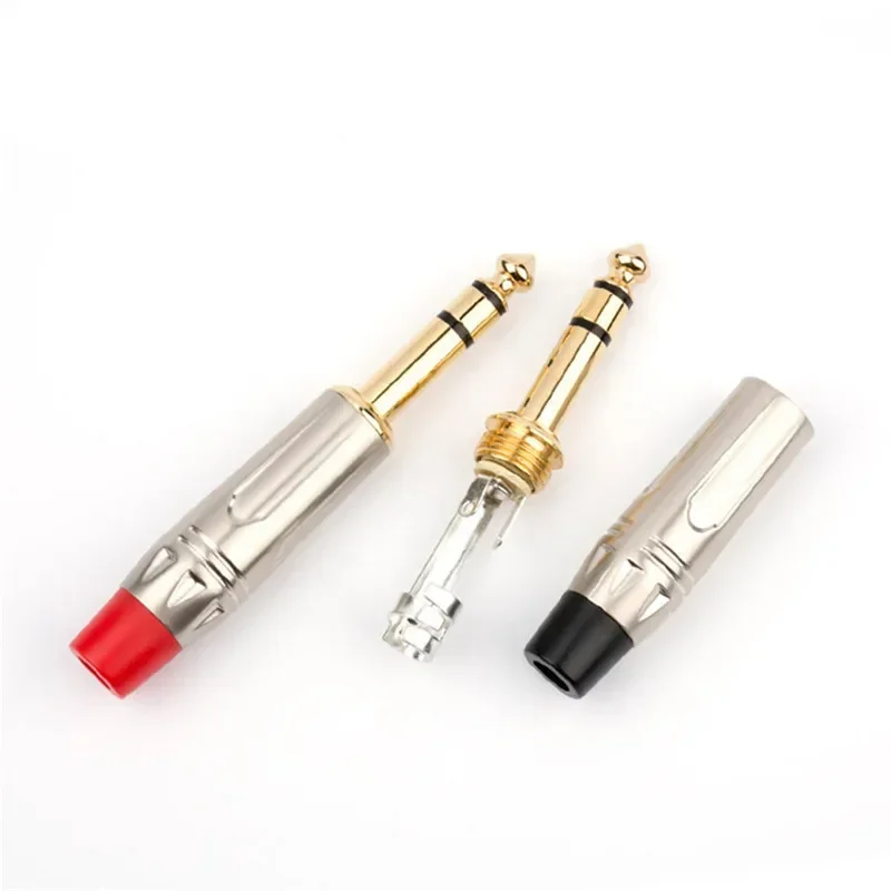 Conector TRS de 6,35mm, conector de Audio de 3 polos, Terminal de altavoz electrónico de consumo de 6,35 y 6,5mm para micrófono, mezclador, Cable de guitarra - imagen 4