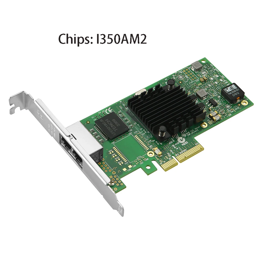 Tarjeta Ethernet de servidor Gigabit RJ45 de 2 puertos, 10M, 100M, 1000Mbps, PCIe X4 X8 X16, red Lan, Chip I350AM2, adaptador de conexión de tarjeta - imagen 2