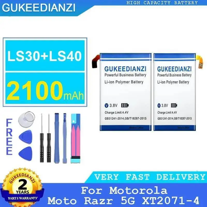 Batería de teléfono móvil de alta compatibilidad para Motorola Moto Razr 5G XT2071-4 LS30+LS40 2100Mah
