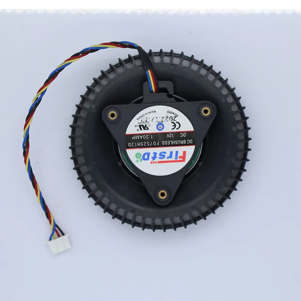 Ventilador de tarjeta de vídeo, FD7525H12D, 4 pines, para Powercolor MAXSUN RX VEGA 56 versión pública, para ASUS RX 5700 XT, enfriador de tarjeta de vídeo GPU VGA - imagen 2