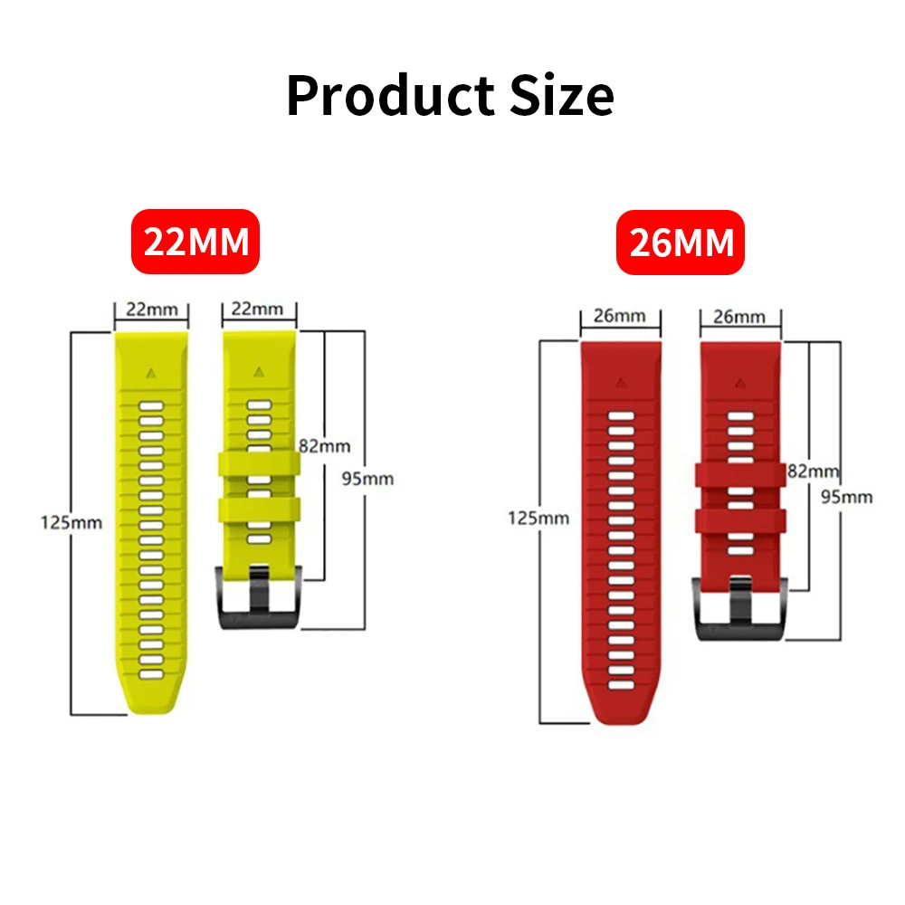 Correa QuickFit de silicona de dos tonos de 22mm y 26mm para Garmin Fenix 7X 7 6X Pro Epix Pro Gen 2 47mm 51mm/Fenix 6Pro 5X 5Plus - imagen 5
