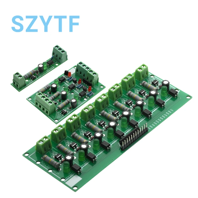 Módulo optoacoplador de CA de 1/3/8 vías y 220 V: detección de voltaje aislado, compatible con sistemas PLC