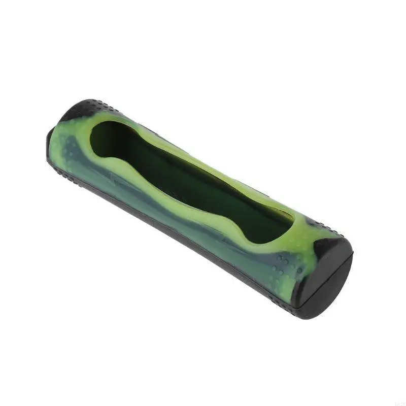 Funda silicona a prueba golpes, caja almacenamiento película batería portátil antideslizante para batería 18650, bolsa protectora cubierta con 1 ranura, 1 ud. - imagen 3